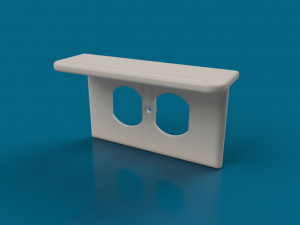 US 2outlet shelf front rendering drywall