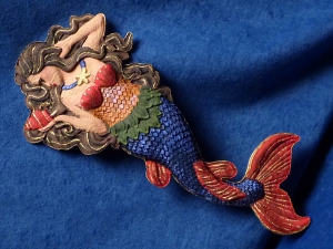 hand painted mediterranean mermaid