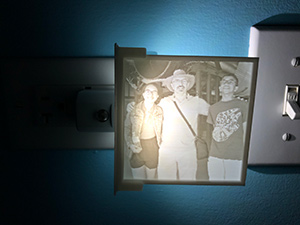 lithophane installed and lit