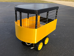 Innovative Rat-Operated Vehicle (ROV) Design and Development three quarter front view